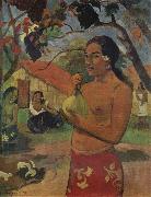 Paul Gauguin Woman Holdinga Fruit painting